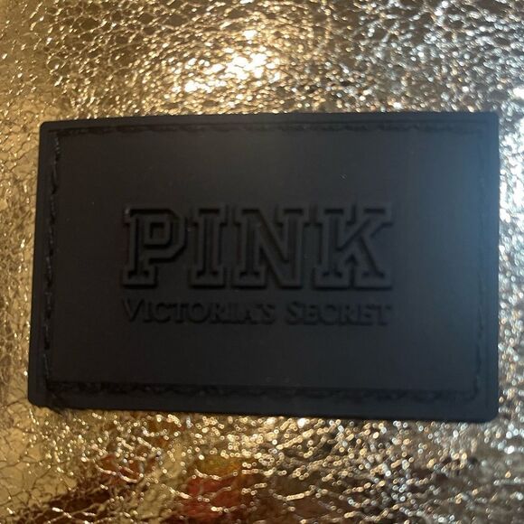 VICTORIAS SECRET PINK LOGO CROSSBODY BELT BAG FANNY PACK PURSE TOTE BAG GOLD NWT - Picture 7 of 7